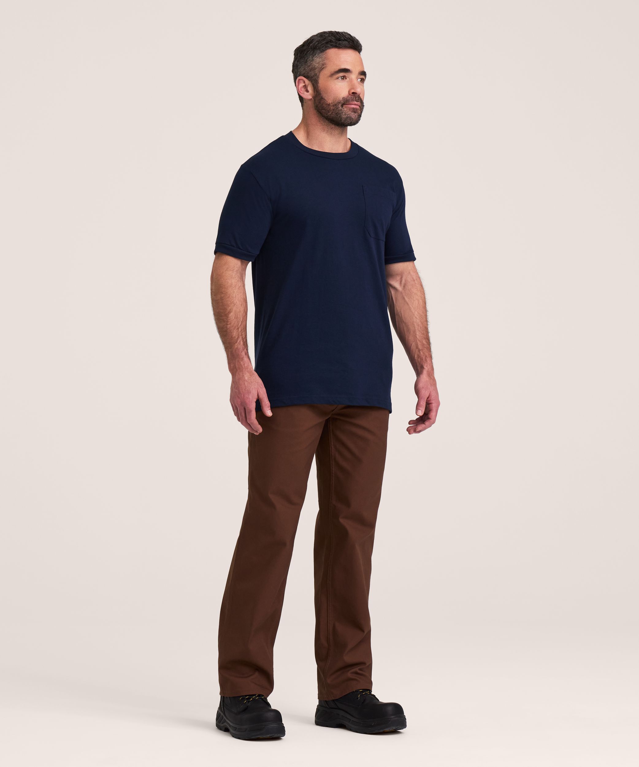 Aggressor Men's Crewneck Short Sleeve Work T-Shirt With FRESHTECH