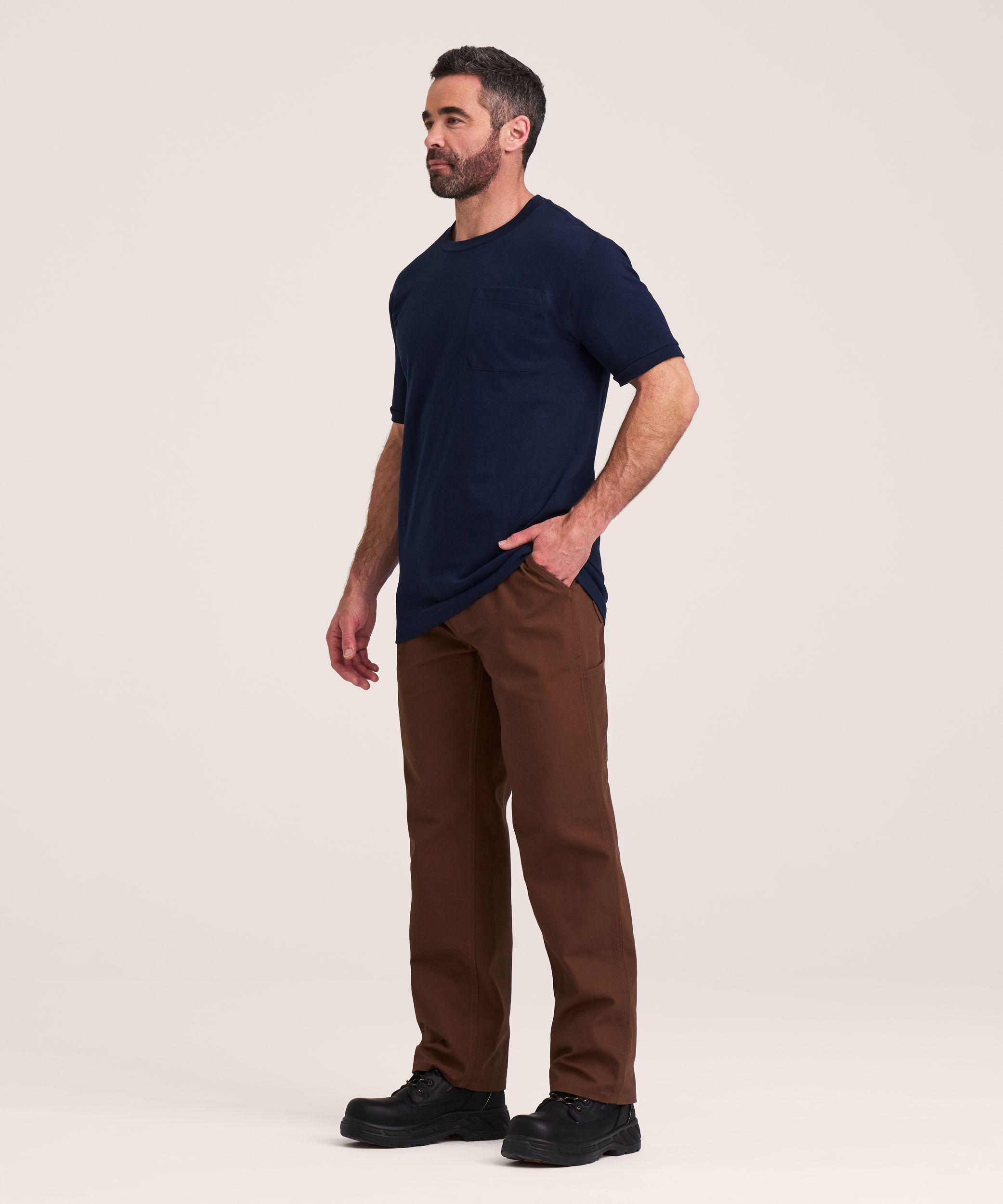 Aggressor Men's Crewneck Short Sleeve Work T-Shirt With FRESHTECH