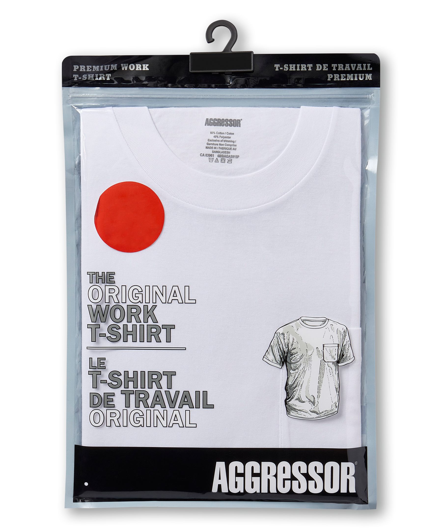 Aggressor Men's Crewneck Short Sleeve Work T-Shirt With FRESHTECH