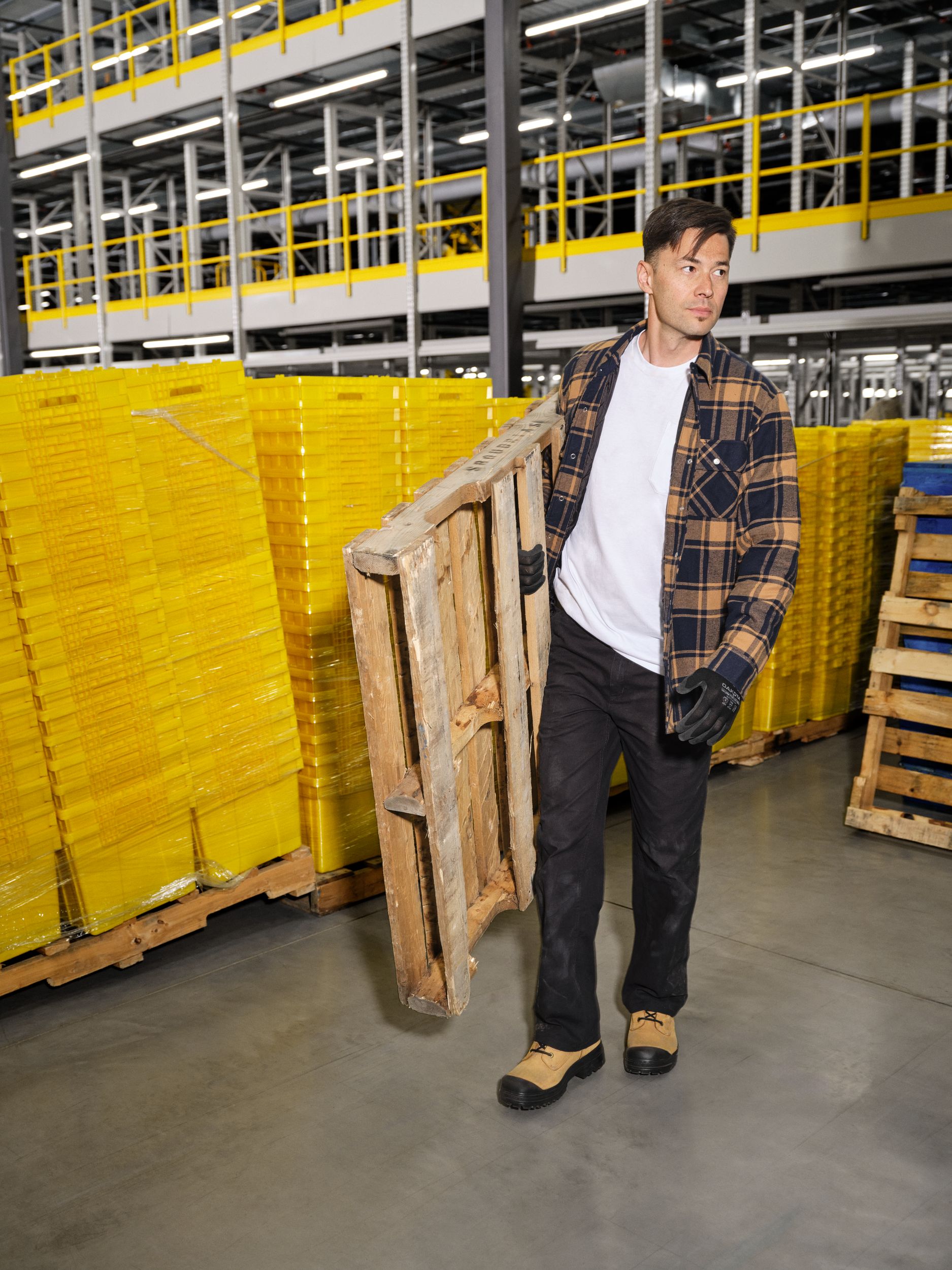 Chemise de travail à boutons-pression en flanelle matelassée pour hommes, Aggressor