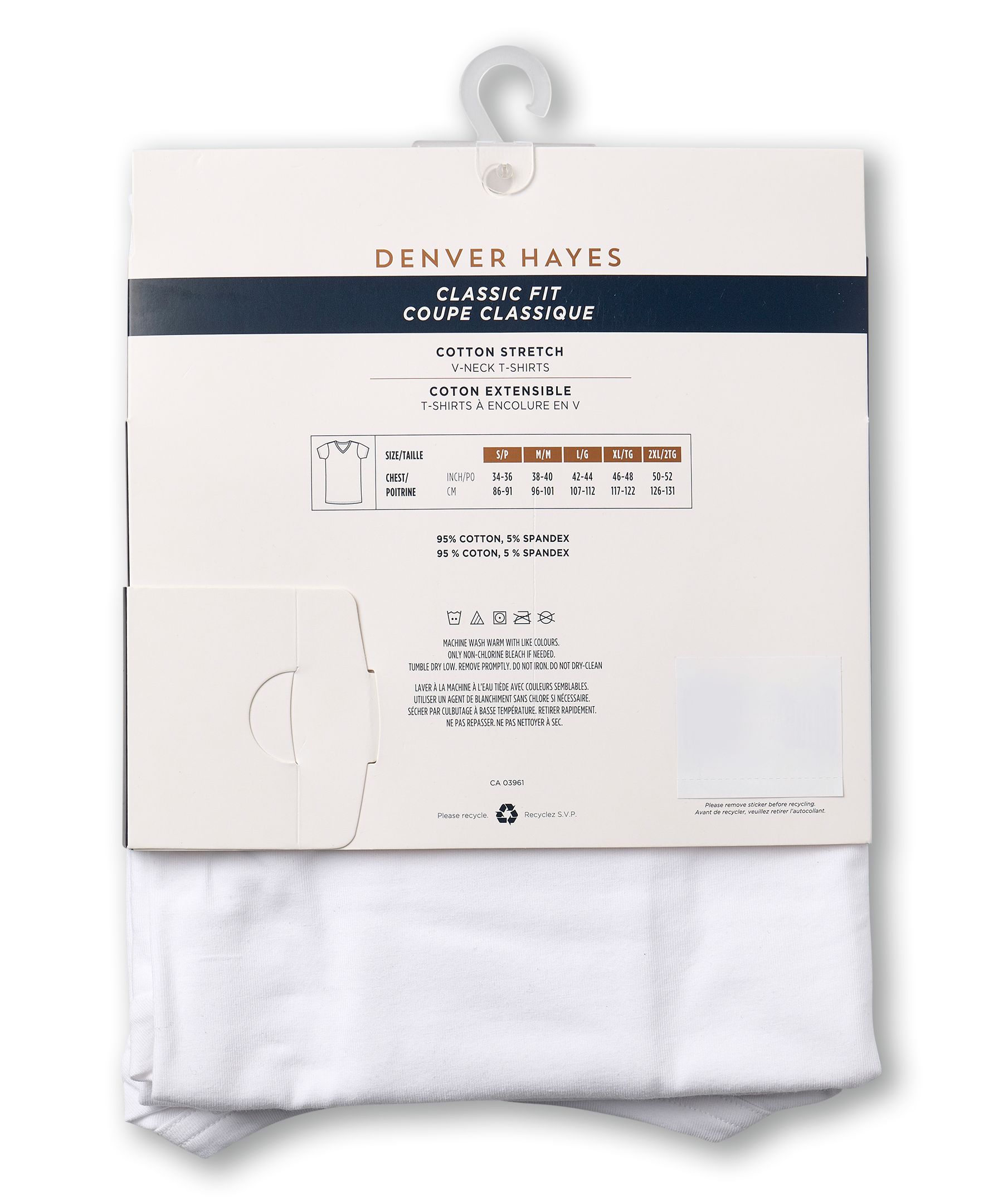 Gilet de corps Denver Hayes à encolure en V, paquet de 2