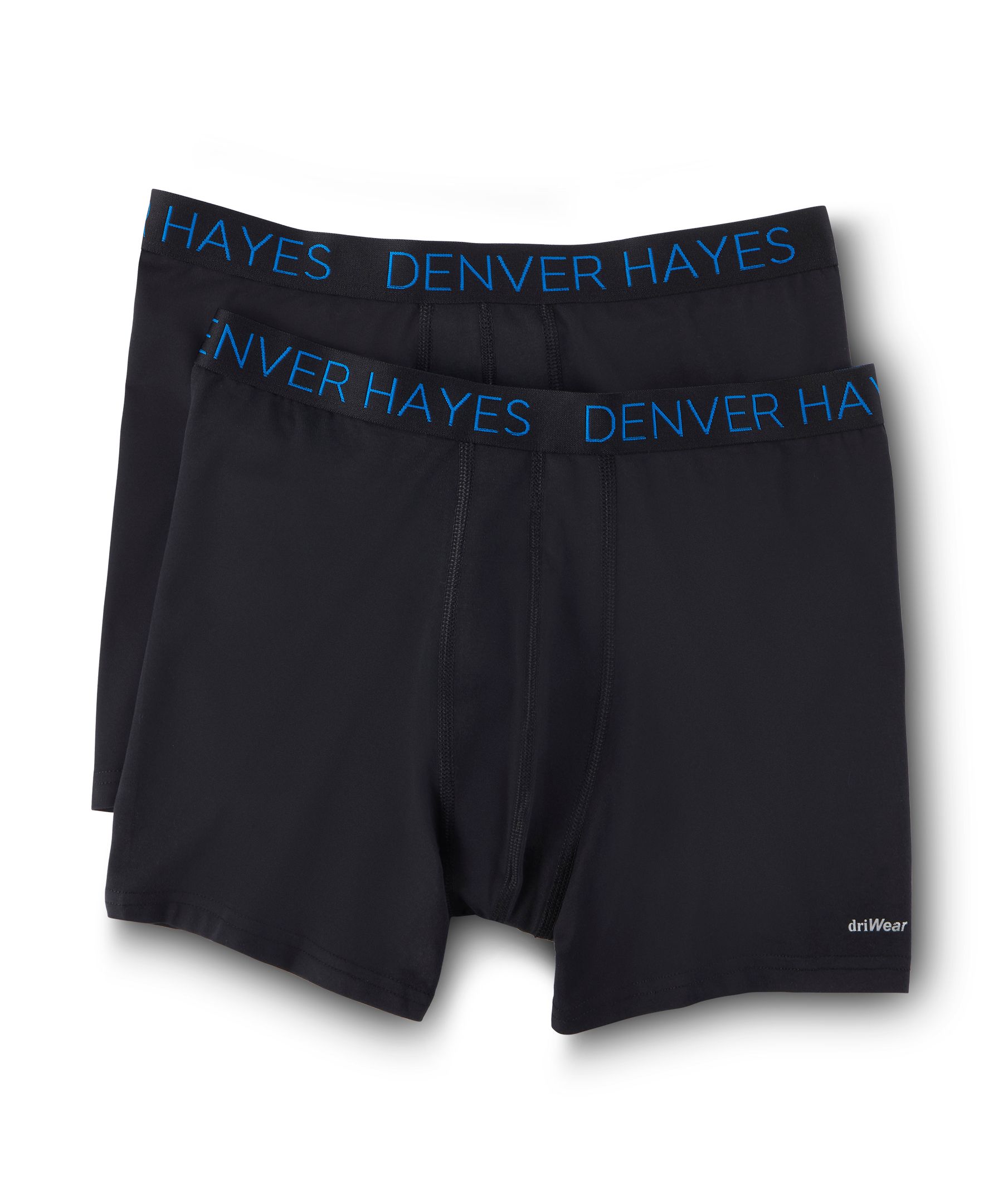 Denver Hayes Men's 2-Pack DriWear Boxer Briefs