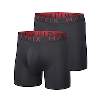 Matrix Men's 2 Pack Microfibre Boxer Briefs Underwear Front_Angled_Left