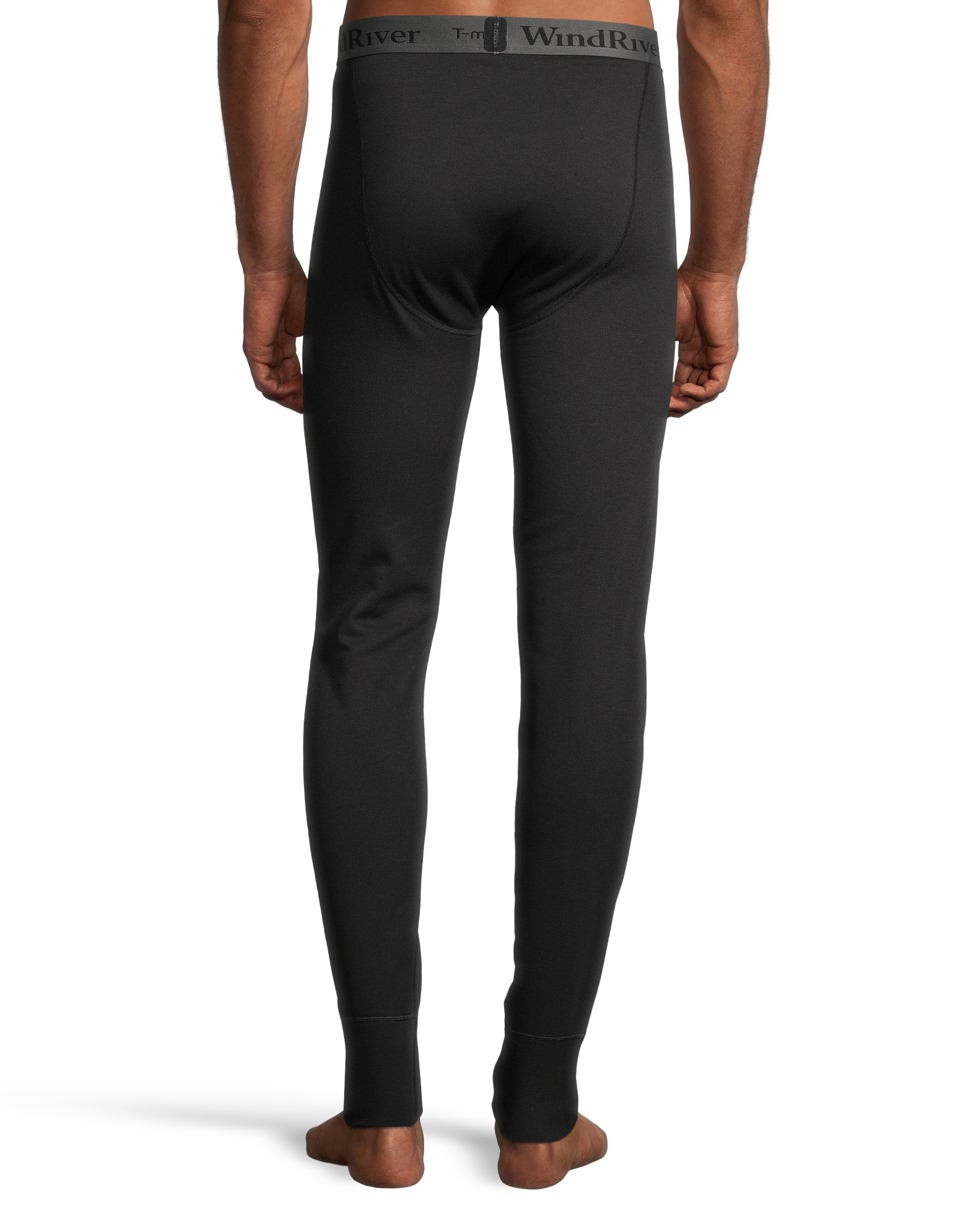 WindRiver Men's T-MAX HEAT Thermal Base Layer Long Underwear Fleece Pants -  Black
