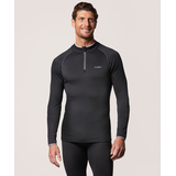 Haut isotherme WindRiver en molleton, à manches longues et à glissière 1/4 pour hommes, Grid Tech Front_Flat