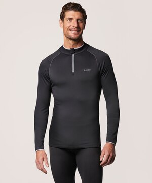 Haut isotherme WindRiver en molleton, à manches longues et à glissière 1/4 pour hommes, Grid Tech