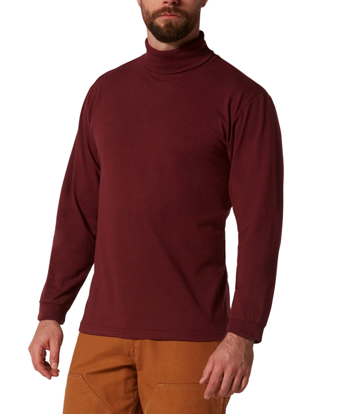 Col roulé Aggressor en tricot côtelé de coupe droite pour hommes