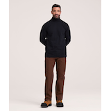 Col roulé Aggressor en tricot côtelé de coupe droite pour hommes Front_Flat