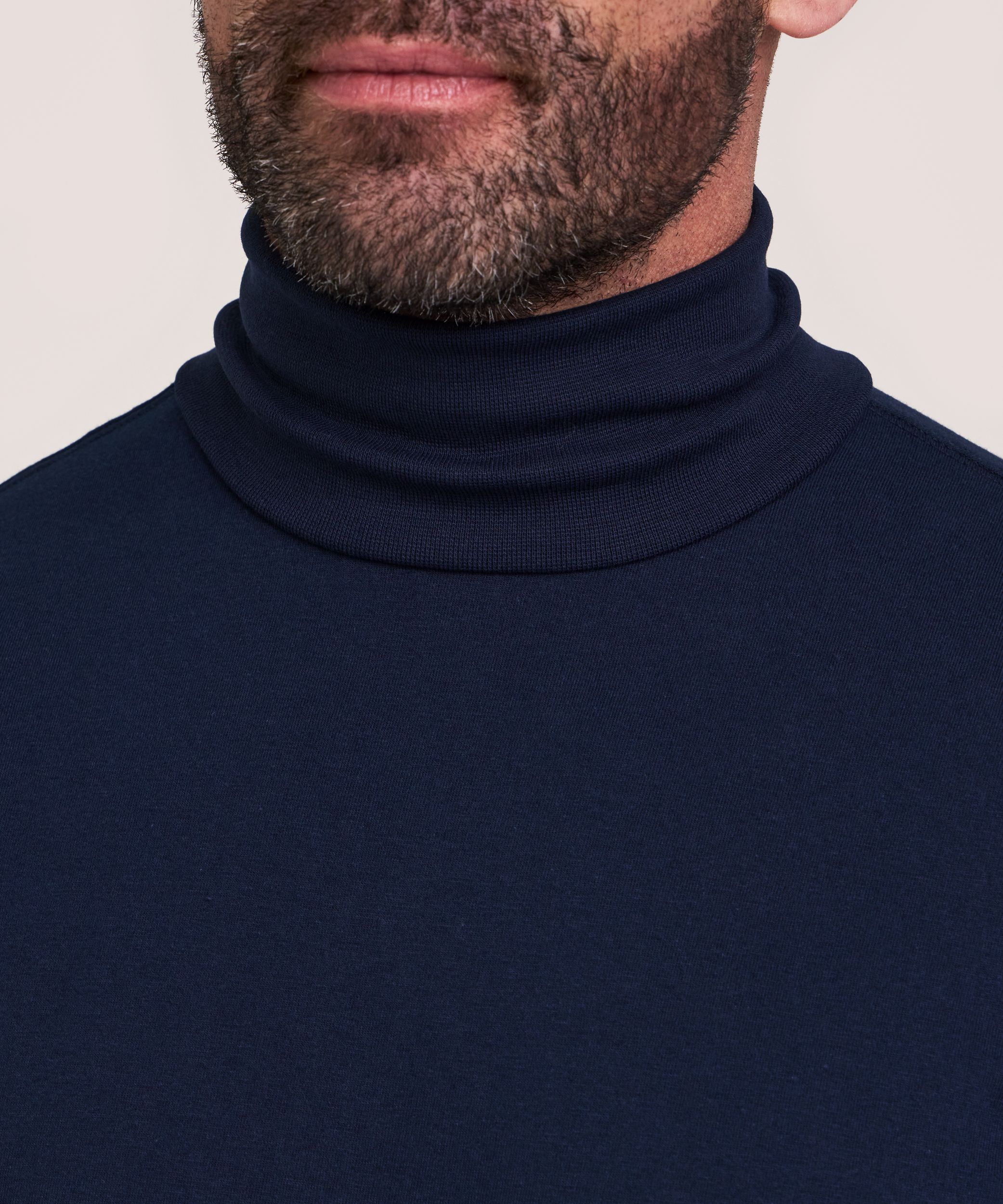 Col roulé Aggressor en tricot côtelé de coupe droite pour hommes