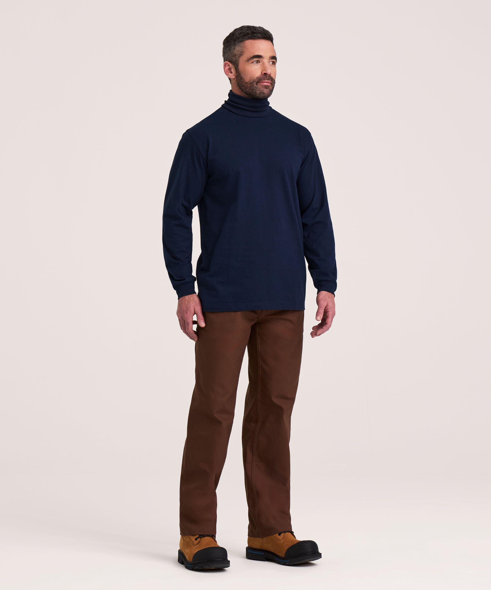 Col roulé Aggressor en tricot côtelé de coupe droite pour hommes