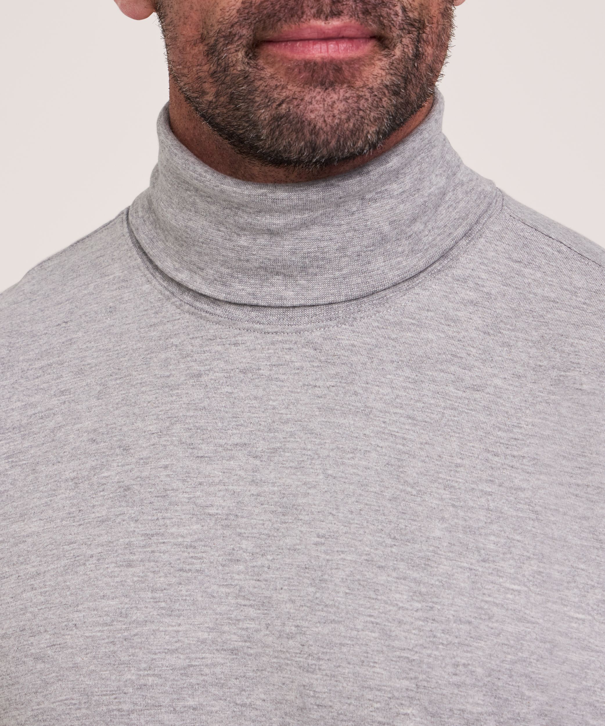 Col roulé Aggressor en tricot côtelé de coupe droite pour hommes
