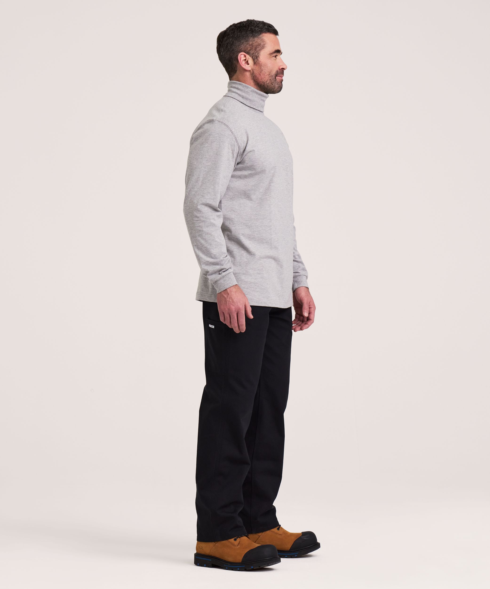 Col roulé Aggressor en tricot côtelé de coupe droite pour hommes