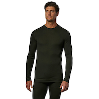 WindRiver 100 Merino Crew Neck Thermal Top Front_Flat