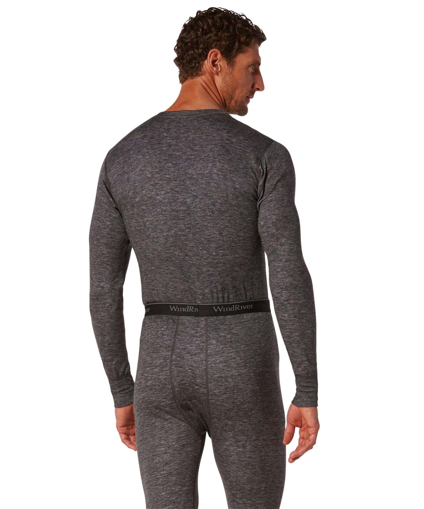 Sous-vêtements combinaison WindRiver 2 en 1 à double couche en laine  mérinos, pour hommes