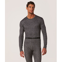 Chemise isotherme WindRiver 2 couches à manches longues avec laine mérinos, pour hommes Front_Flat