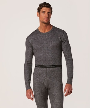 WindRiver Men's 2 Layer Long Sleeve Thermal Shirt With Merino Wool