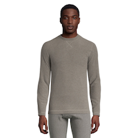 Wel-max Mens Wel-max Bioceramic T-Max Crew Neck Fleece Top Front_Flat