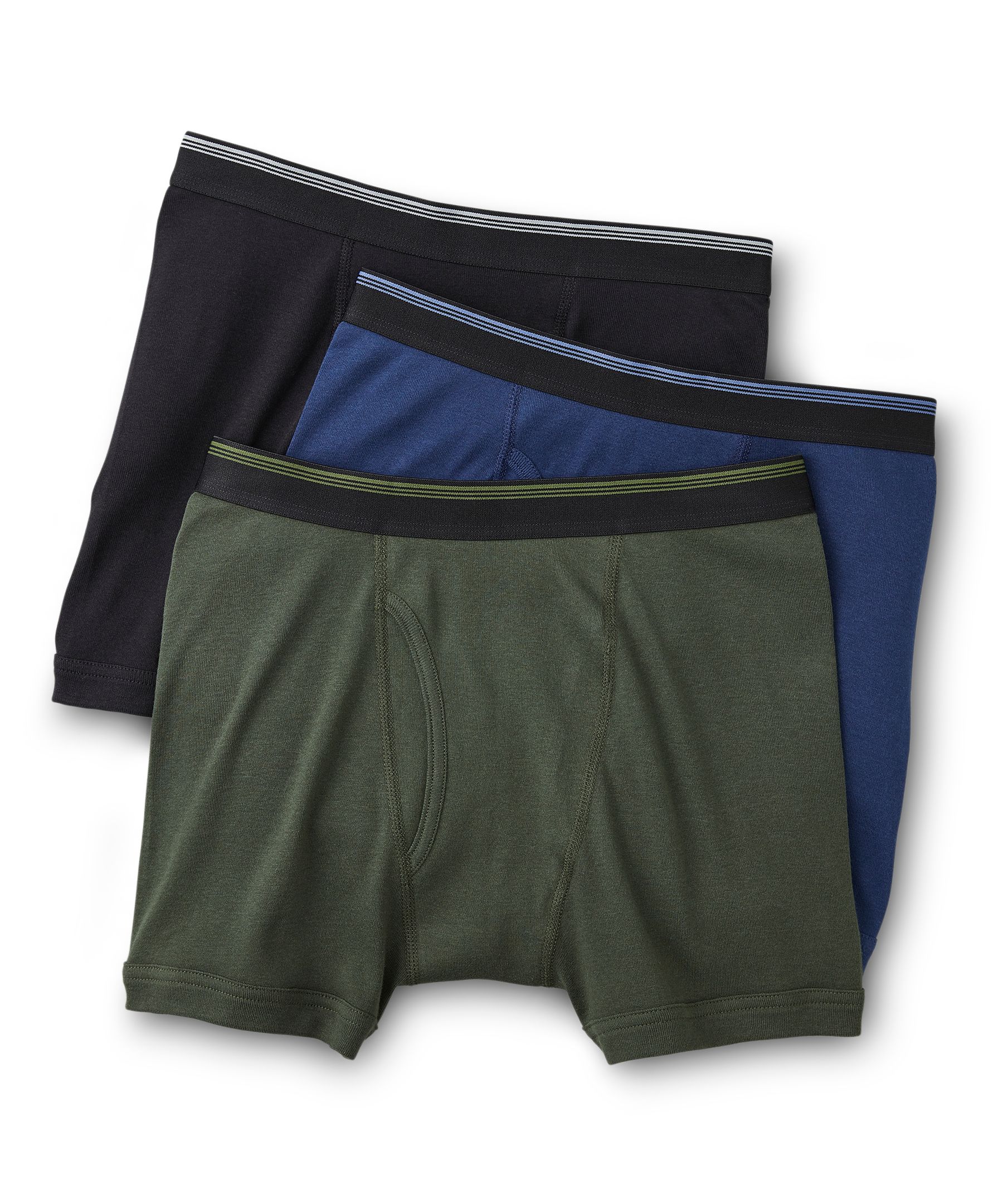 Denver Hayes Men's 3 Pack Solid Basic Briefs Underwear
