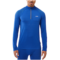 Kombi Men's Redheat Active Base Layer Zip Top Front_Flat