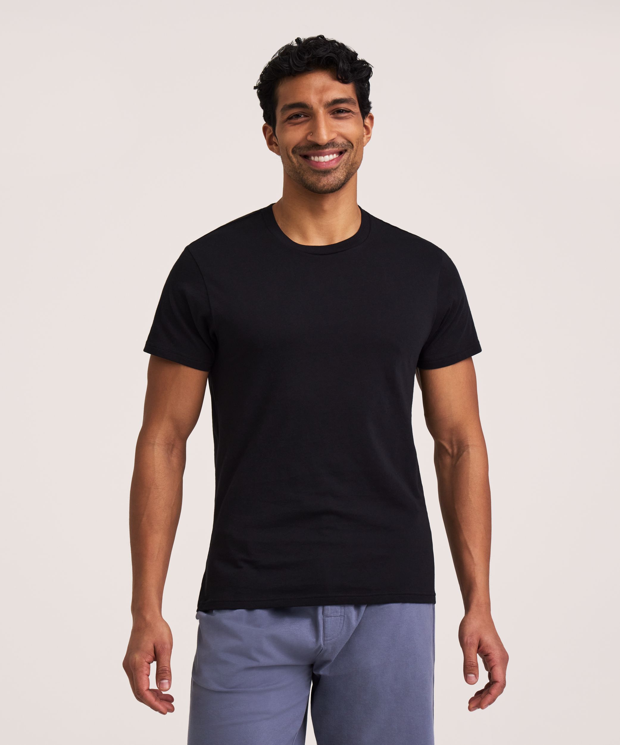 Denver Hayes Men's 2 Pack Classic Waterfall Crewneck Under T-Shirt