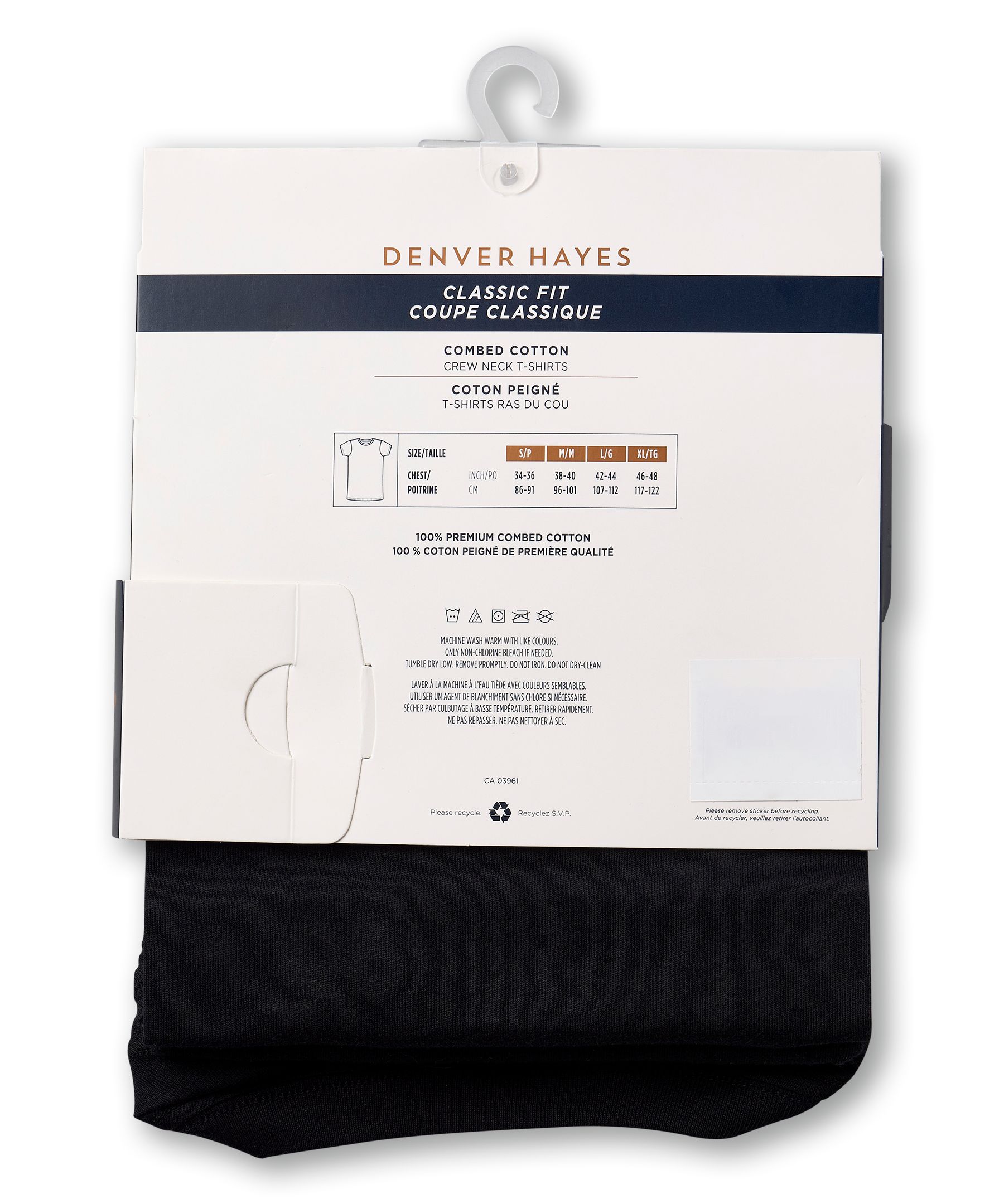 Denver Hayes Men's 2 Pack Classic Waterfall Crewneck Under T-Shirt