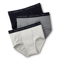 Denver Hayes Men's Classic 3 Pack Underwear Basic Briefs