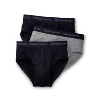 Caleçon classique de coupe moderne en coton pour hommes, paquet de 3, Denver Hayes Front_Flat