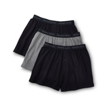 Denver Hayes Men's 3 Pack Underwear Loose Fit Classic Boxer Briefs Front_Flat