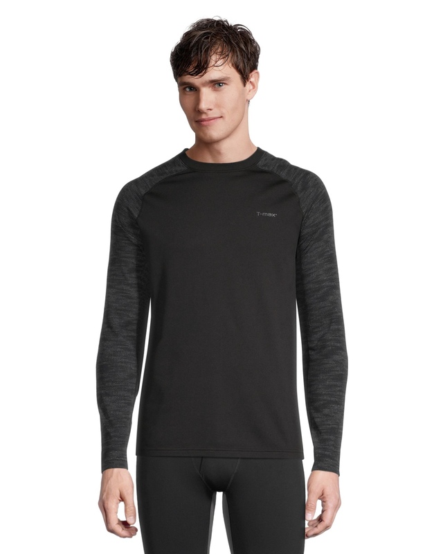 WindRiver Men's T-Max Crewneck Long Sleeve Thermal Camo Top
