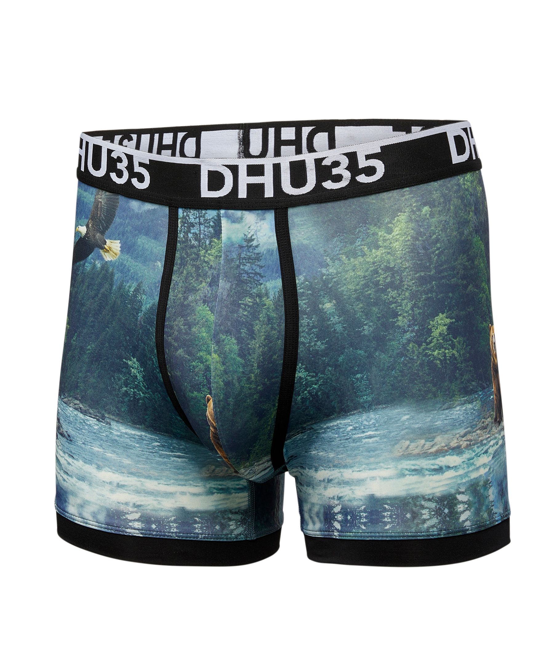 Caleçon Boxer Homme Respirant Avec Drapeau Haïtien - 95% Polyester 5% Élasthanne - Séchage Rapide - Taille S à XXL