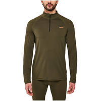 Kombi Men's Redheat Active Base Layer Zip Top Front_Flat