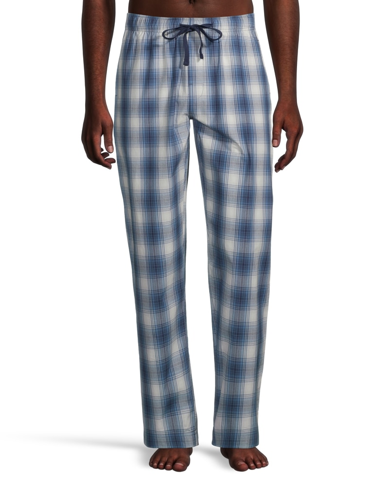 Men's Woven Plaid Lounge Pants With Elastic Waistband and Drawstring ...