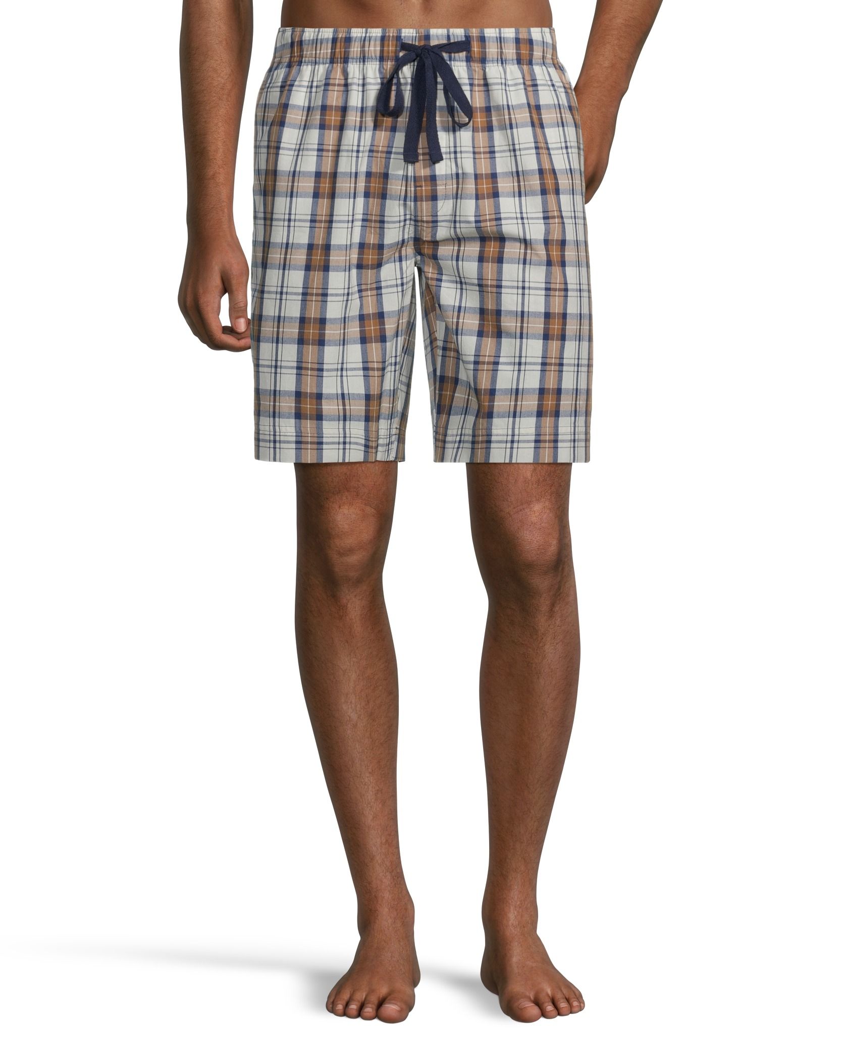 Men's Woven Plaid Mid Rise Lounge Shorts | Marks