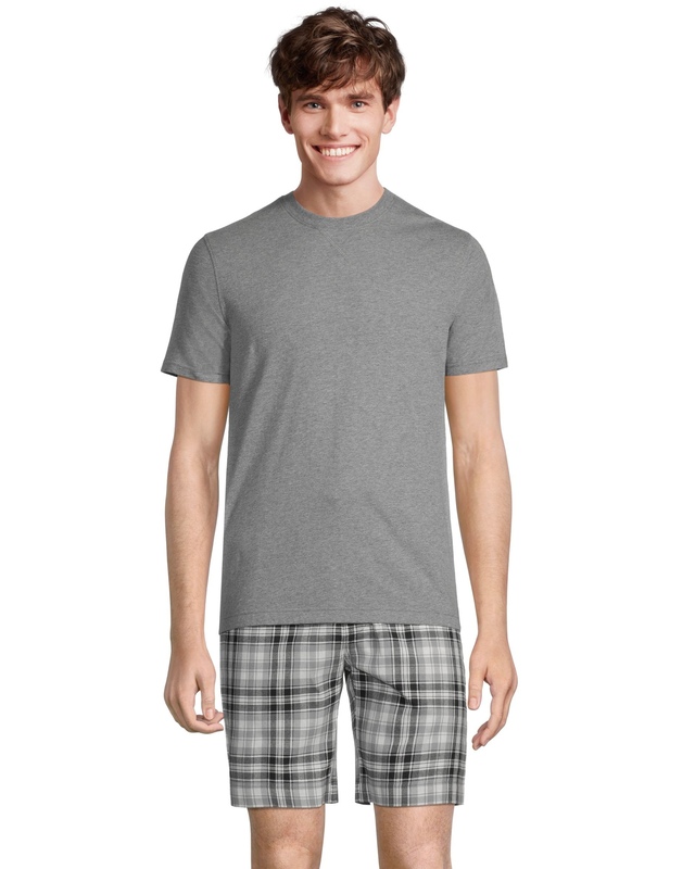 Denver Hayes Men's 2 Piece T Shirt and Shorts Pajama Set