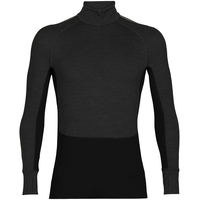 Icebreaker Men's 260 ZoneKnit Long Sleeve Half Zip Base Layer Top Front_Flat