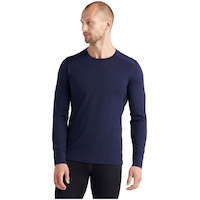 Icebreaker Men's 200 Oasis Long Sleeve Base Layer Top Front_Flat