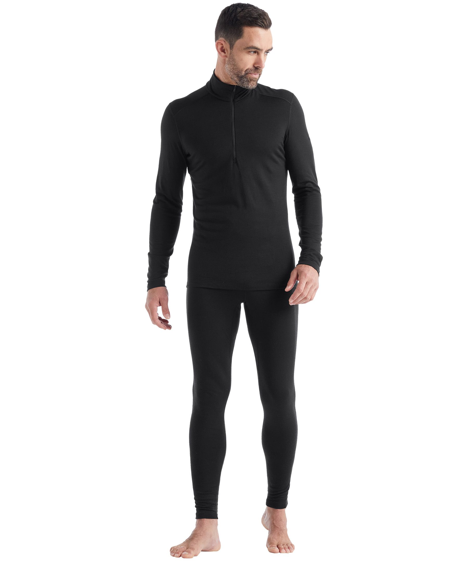 Haut couche de base Icebreaker à demi-fermeture à glissière et à manches longues pour hommes, 200&nbsp;Oasis