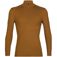 Icebreaker Men's 260 Tech Long Sleeve Half Zip Base Layer Top Front_Flat