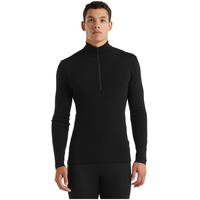 Icebreaker Men's 175 Everyday Long Sleeve Half Zip Slim Fit Base Layer Top Front_Flat