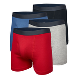 Denver Hayes Men's 4 Pack Classic Boxer Briefs Underwear Front_Angled_Left