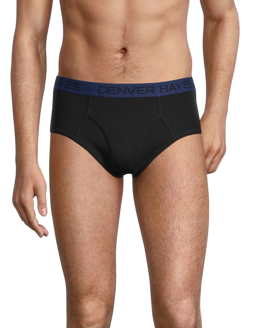 Denver Hayes Men's 3 Pack Cotton Basic Briefs - Black