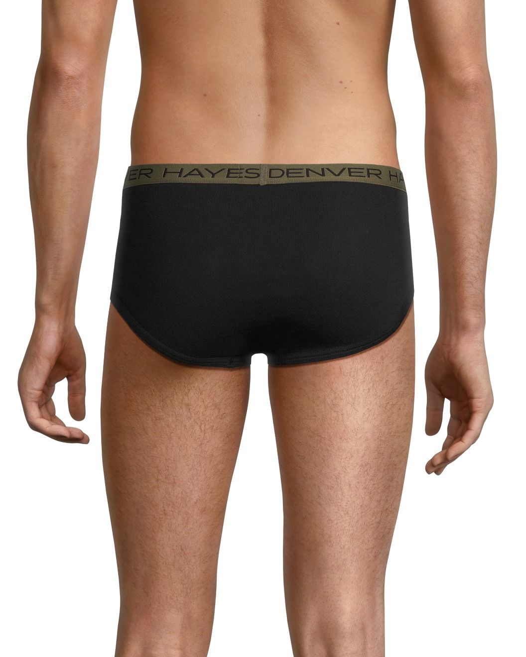 Denver Hayes Men's 3 Pack Cotton Basic Briefs - Black