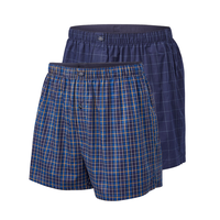 Denver Hayes Men's 2 Pack Woven Boxer Front_Angled_Left