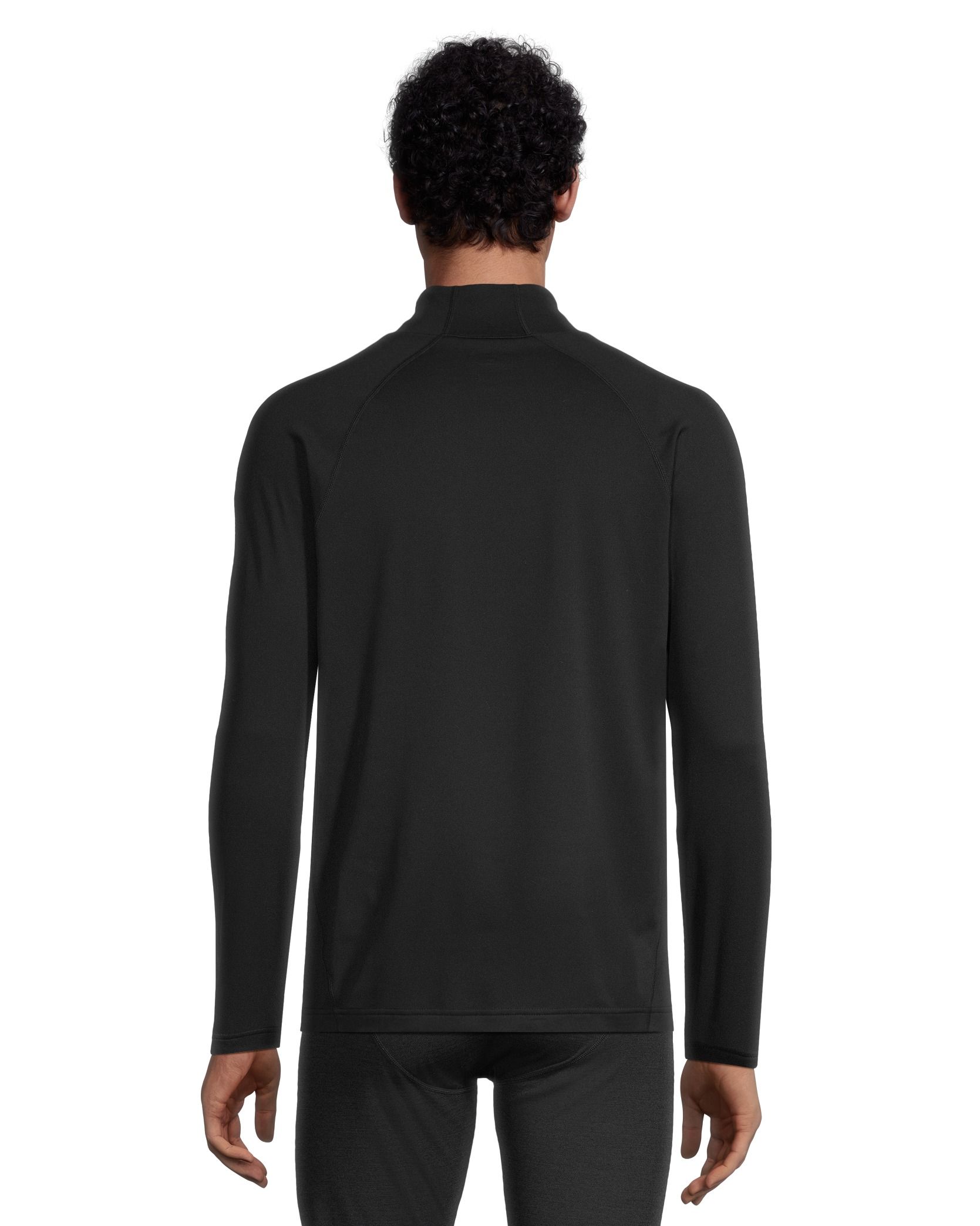 WindRiver Men's Thermal Stretch Freshtech Long Sleeve Waffle Top - Black
