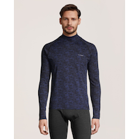 WindRiver Men's T-MAX HEAT Microstretch Mock Neck Long Sleeve Top Front_Flat