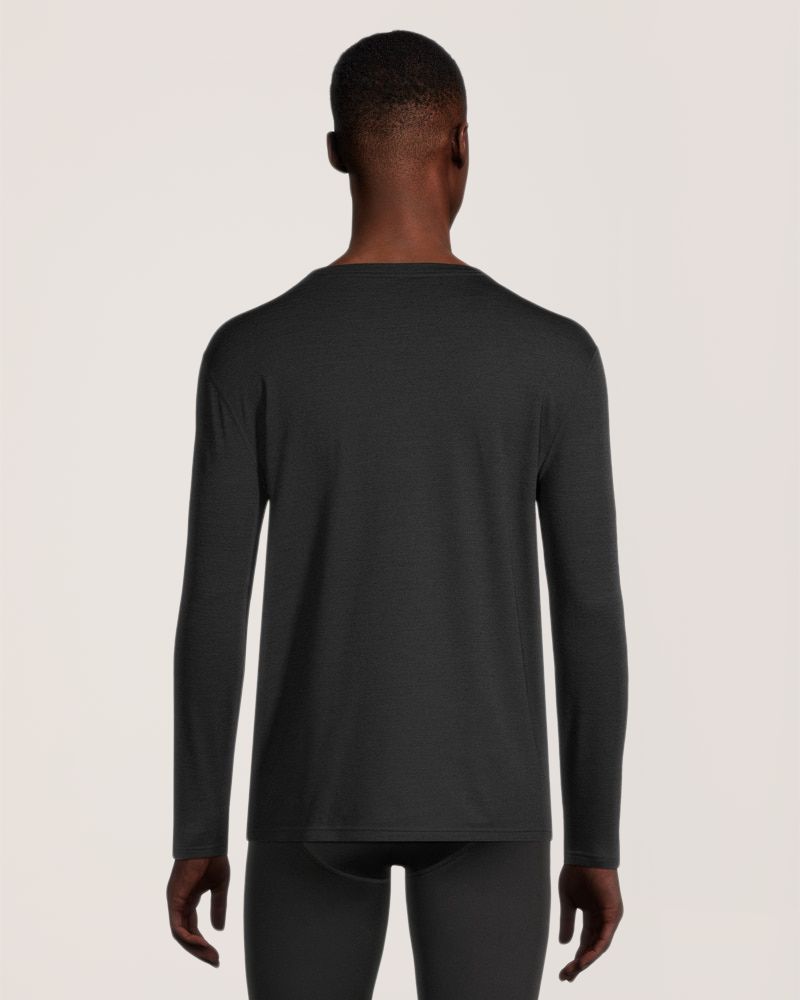 Haut T-MAX en laine mérinos à col ras du cou pour hommes, WindRiver