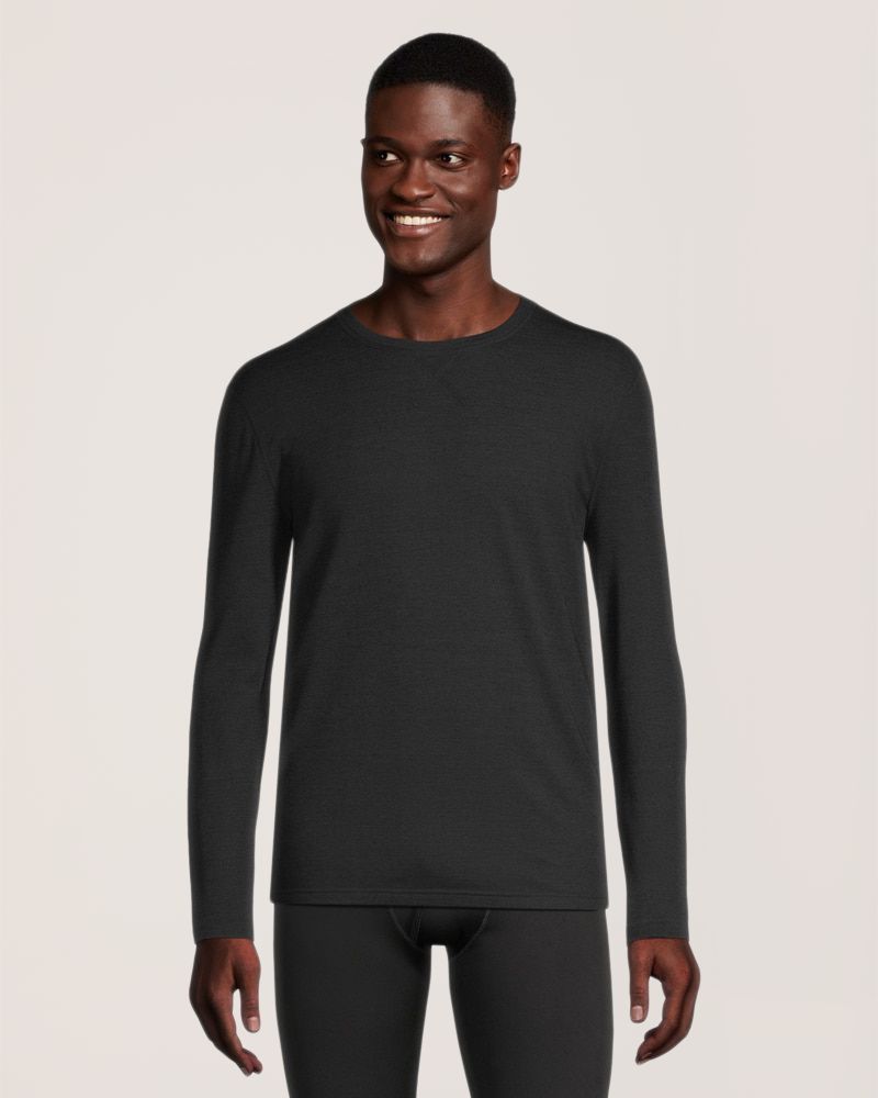 Haut T-MAX en laine mérinos à col ras du cou pour hommes, WindRiver