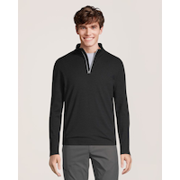 Haut à glissière 1/4 T-MAX en laine mérinos pour hommes, WindRiver Front_Flat
