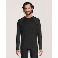 Haut isotherme à motif camouflage et à manches longues en micromolleton extensible T-MAX HEAT pour hommes, WindRiver Front_Flat