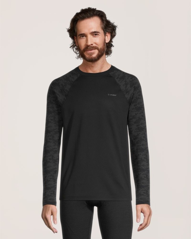 WindRiver Men's T-MAX HEAT Microstretch Long Sleeve Camo Thermal Top